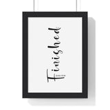 Faith Culture - Cry of Victory - John 19:30 - Christian Wall Art 8" x 11" Black