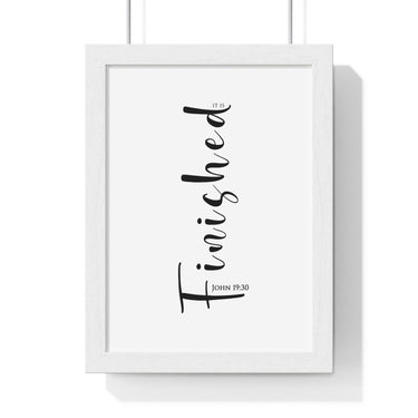 Faith Culture - Cry of Victory - John 19:30 - Christian Wall Art 8" x 11" White