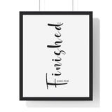Faith Culture - Cry of Victory - John 19:30 - Christian Wall Art 16" x 20" Black