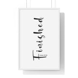 Faith Culture - Cry of Victory - John 19:30 - Christian Wall Art 20" x 30" White