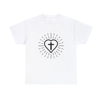 Faith Culture - Dazzling Heart - Christian Unisex Heavy Cotton Tee White