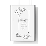 Faith Culture - Desires of the Heart - Psalm 37:4 - Christian Wall Art 24″ x 36″ Black