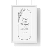 Faith Culture - Draw Near - James 4:8 - Christian Wall Art 12″ x 18″ White