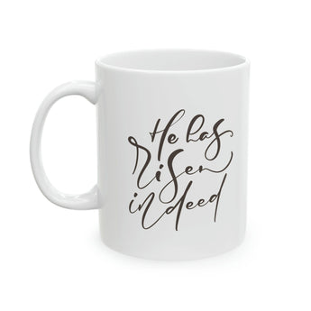 Faith Culture - Easter Celebration 'He is Risen' - Christian Ceramic Coffee Mug - 11oz