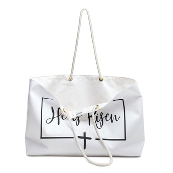 Faith Culture - Easter He is Risen - Christian Weekender Tote Bag