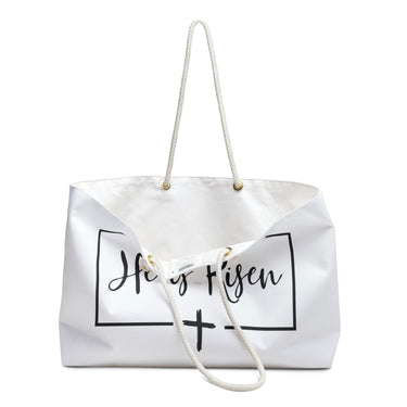 Faith Culture - Easter He is Risen - Christian Weekender Tote Bag