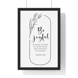 Faith Culture - Enduring Hope - Romans 12:12 - Christian Wall Art 12″ x 18″ Black