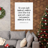 Faith Culture - Ephesians 2:10 Poster - Christian Wall Art - Created in Christ Decor