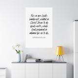 Faith Culture - Ephesians 2:10 Poster - Christian Wall Art - Created in Christ Decor
