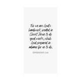 Faith Culture - Ephesians 2:10 Poster - Christian Wall Art - Created in Christ Decor