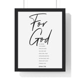 Faith Culture - Eternal Gift - John 3:16 - Christian Wall Art 11″ x 14″ Black