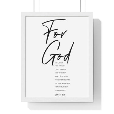Faith Culture - Eternal Gift - John 3:16 - Christian Wall Art 11″ x 14″ White
