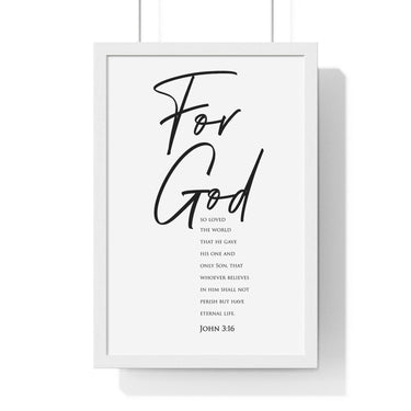 Faith Culture - Eternal Gift - John 3:16 - Christian Wall Art 12″ x 18″ White