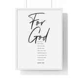 Faith Culture - Eternal Gift - John 3:16 - Christian Wall Art 18″ x 24″ White