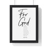 Faith Culture - Eternal Gift - John 3:16 - Christian Wall Art 8" x 11" Black