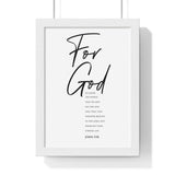 Faith Culture - Eternal Gift - John 3:16 - Christian Wall Art 8" x 11" White