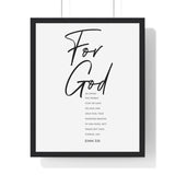 Faith Culture - Eternal Gift - John 3:16 - Christian Wall Art 16" x 20" Black