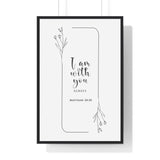 Faith Culture - Ever-Present Guide - Matthew 28:20 - Christian Wall Art 24″ x 36″ Black