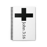 Faith Culture - Everlasting Love - John 3:16 - Christian Spiral Notebook One Size
