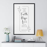 Faith Culture - Faith, Hope and Love - 1 Corinthians 13:13 - Christian Wall Art