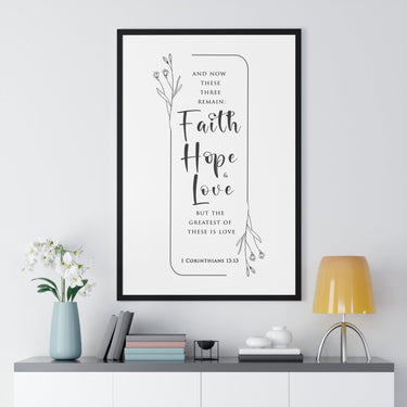 Faith Culture - Faith, Hope and Love - 1 Corinthians 13:13 - Christian Wall Art