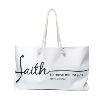 Faith Culture - Faith Moves Mountains Christian Weekender Tote Bag 24" × 13"