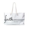 Faith Moves Mountains Weekender Tote Bag | Christian Travel Bag 24" × 13"