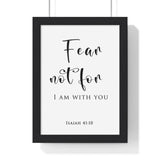 Faith Culture - Fear Not - Isaiah 41:10 - Christian Wall Art 8" x 11" Black