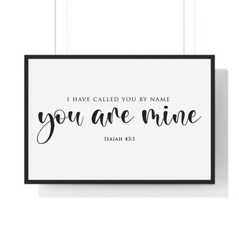 Faith Culture - Fear Not - Isaiah 43:1 - Christian Wall Art 36″ x 24″ Black