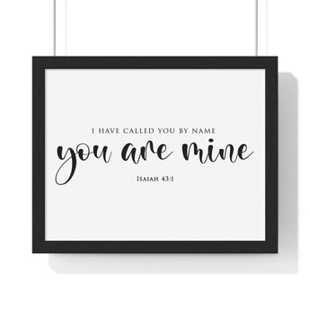 Faith Culture - Fear Not - Isaiah 43:1 - Christian Wall Art 14″ x 11″ Black