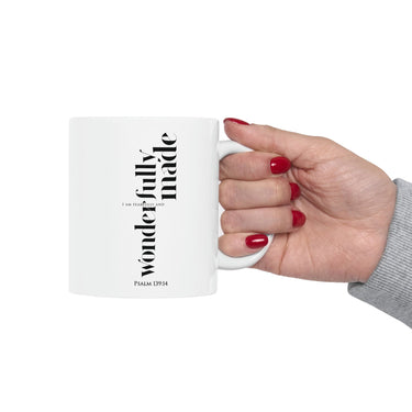 Faith Culture - Fearfully and Wonderfully Made - Psalm 139:14 Ceramic Mug, 11oz