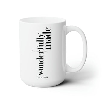 Faith Culture - Fearfully and Wonderfully Made - Psalm 139:14 Christian Ceramic Mug 15oz 15oz