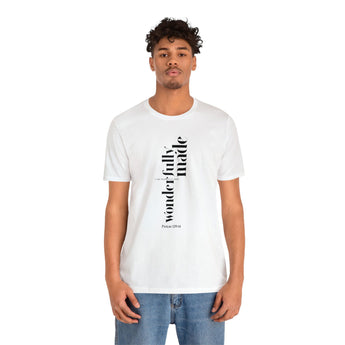 Faith Culture - Fearfully and Wonderfully Made Psalm 139:14 - Christian Unisex Jersey Short Sleeve Tee White