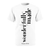 Faith Culture - Fearfully and Wonderfully Made Psalm 139:14 Christian Unisex Cut & Sew Tee