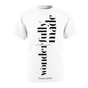 Faith Culture - Fearfully and Wonderfully Made Psalm 139:14 Christian Unisex Cut & Sew Tee