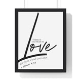 Faith Culture - Fearless Love - 1 John 4:18 - Christian Wall Art 11″ x 14″ Black