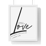 Faith Culture - Fearless Love - 1 John 4:18 - Christian Wall Art 11″ x 14″ White