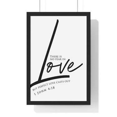 Faith Culture - Fearless Love - 1 John 4:18 - Christian Wall Art 12″ x 18″ Black