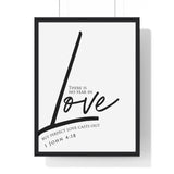 Faith Culture - Fearless Love - 1 John 4:18 - Christian Wall Art 18″ x 24″ Black