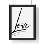 Faith Culture - Fearless Love - 1 John 4:18 - Christian Wall Art 8" x 11" Black