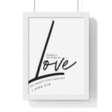 Faith Culture - Fearless Love - 1 John 4:18 - Christian Wall Art 8" x 11" White