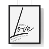 Faith Culture - Fearless Love - 1 John 4:18 - Christian Wall Art 16" x 20" Black