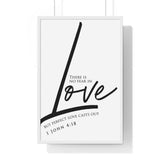 Faith Culture - Fearless Love - 1 John 4:18 - Christian Wall Art 20" x 30" White