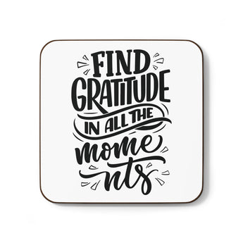 Faith Culture - Find Gratitude in All the Moments - Christian Thanksgiving Coaster 3.5" × 3.5" Square Hardboard
