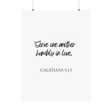 Faith Culture - Galatians 5:13 - Christian Home Decor - Serve in Love Wall Art 36" x 48" Matte