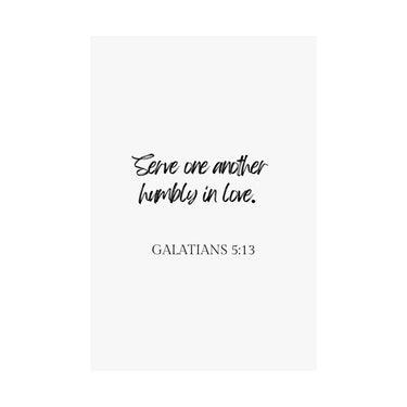 Faith Culture - Galatians 5:13 - Christian Home Decor - Serve in Love Wall Art