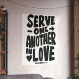 Faith Culture - Galatians 5:13 Poster - Christian Wall Art - Serve One Another in Love Decor 30″ x 40″ Matte
