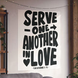 Faith Culture - Galatians 5:13 Poster - Christian Wall Art - Serve One Another in Love Decor 36" x 48" Matte