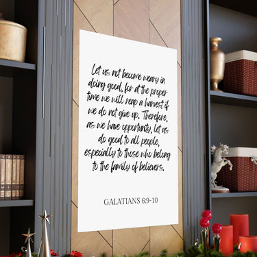 Faith Culture - Galatians 6:9-10 - Christian Wall Art - Do Good and Reap a Harvest Decor 36" x 54" Matte