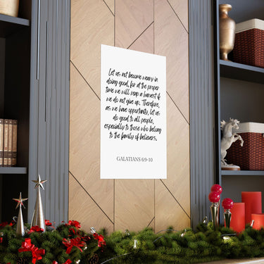 Faith Culture - Galatians 6:9-10 - Christian Wall Art - Do Good and Reap a Harvest Decor 22" x 34" Matte